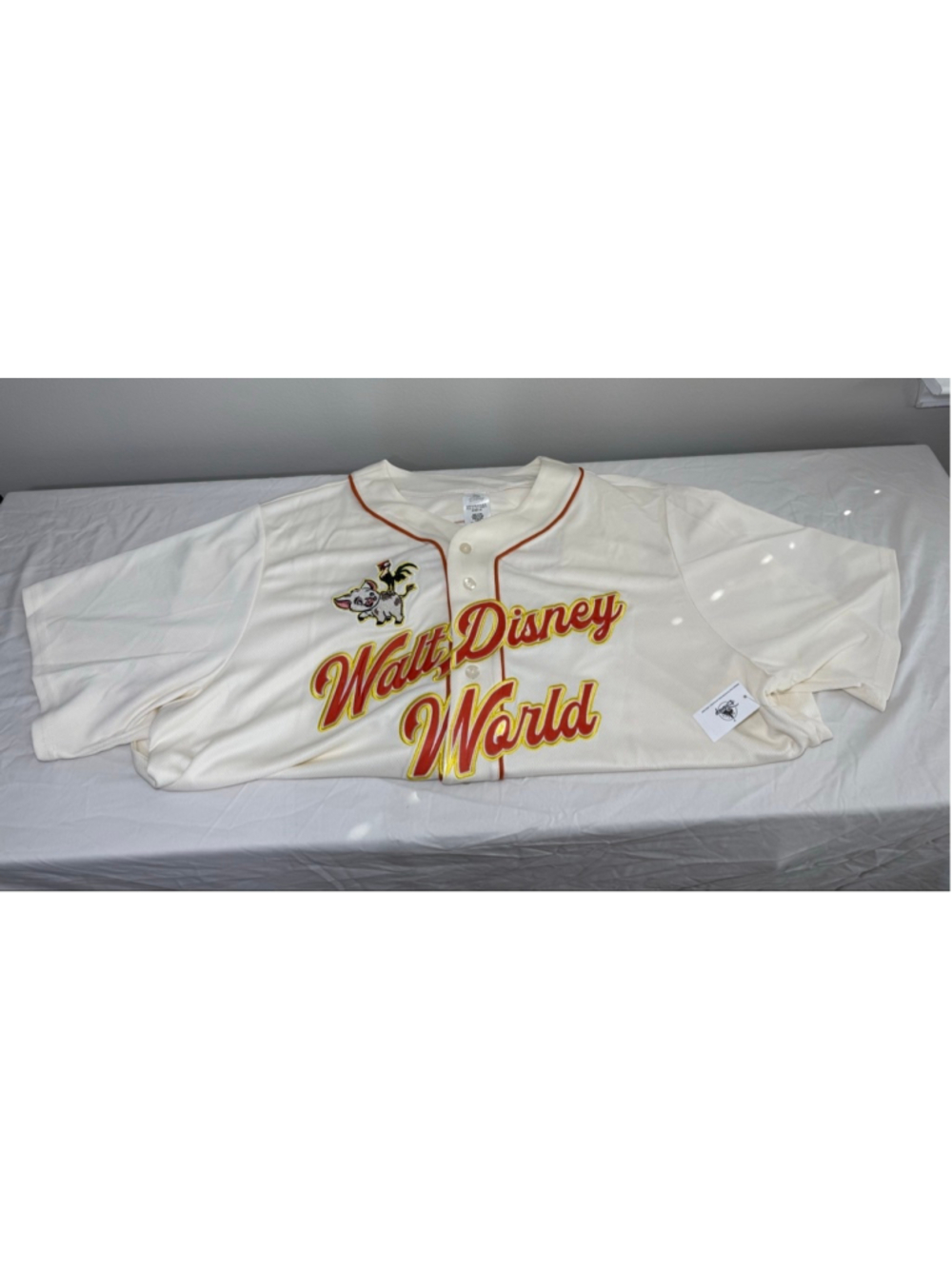Disney Moana White Red Baseball Jersey XL NWT